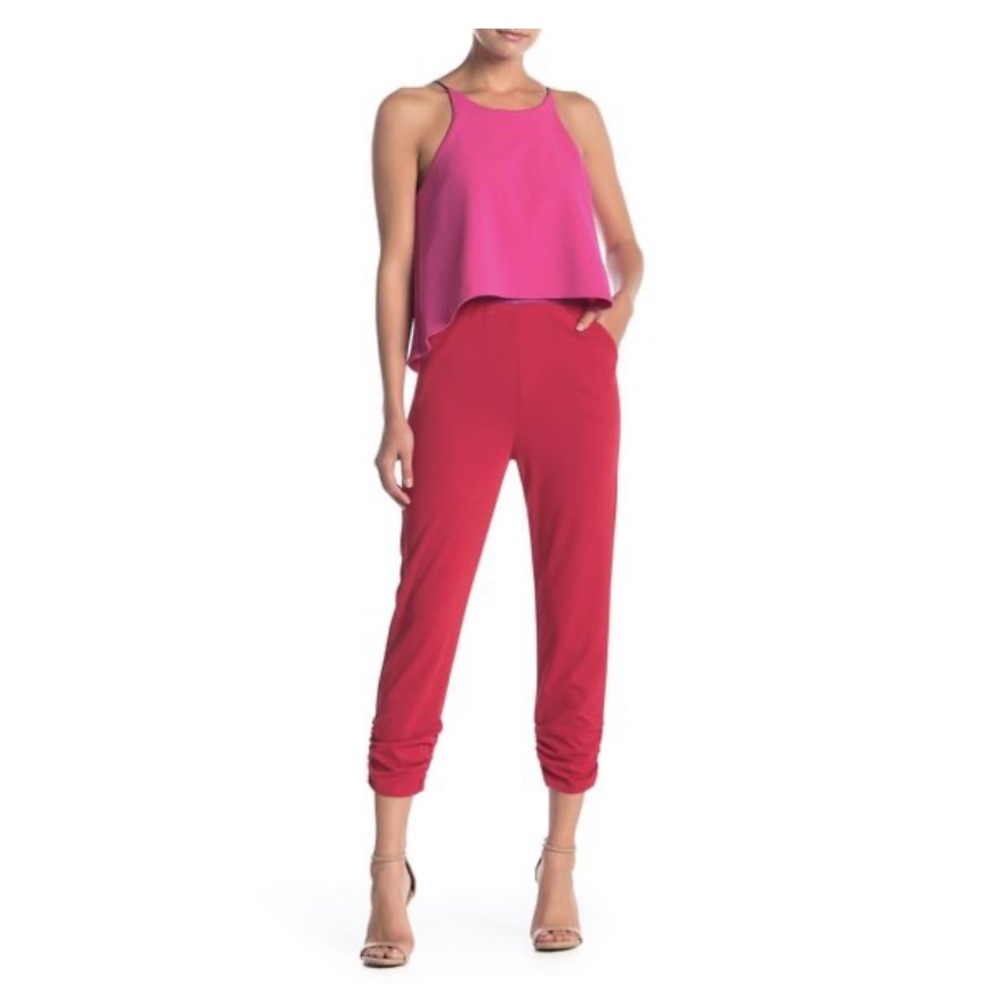 Love...Ady Halter Popover Jumpsuit L